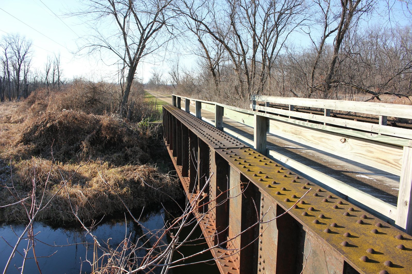 Looking west